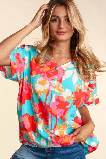 Plus Sized Floral Top - Pikemla