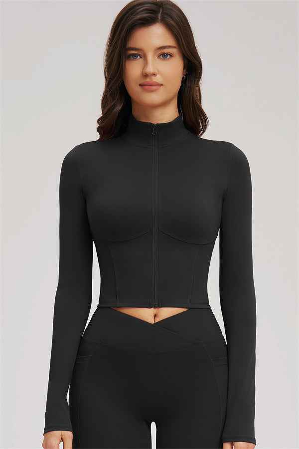 The Sizzle Zip Jacket Sports Bra Shorts 3-Piece Set