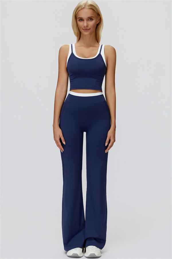The Canyon Crop Tank Flared Leggings 2-Piece Set