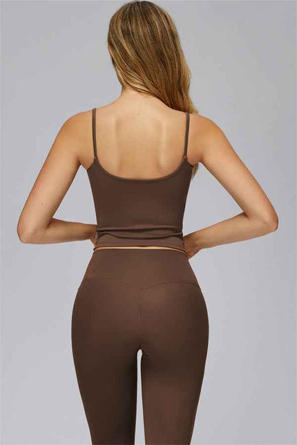 The FlexCore Crop Tank Capri Leggings 2-Piece Set