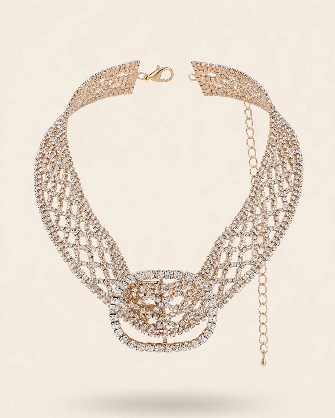 Diamond Belt Choker Necklace