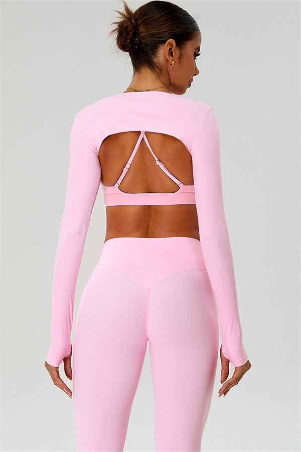 The Ember Sports Bra Crop Top Leggings 3-Piece Set