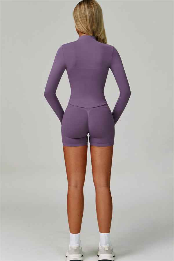 The Empower Jacket Sports Bra Shorts 3-Piece Set