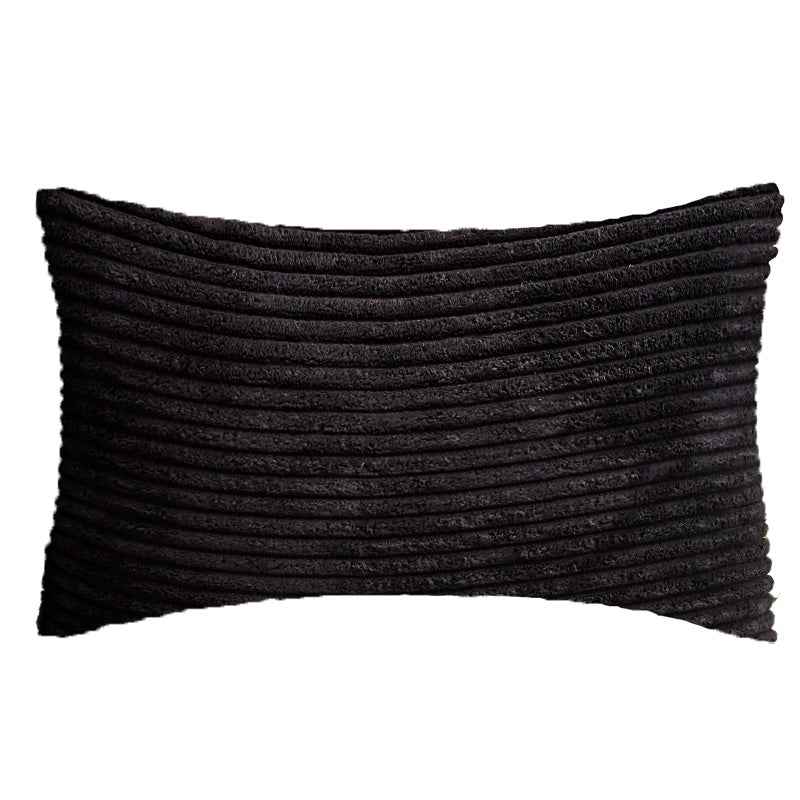 12''x20'' corduroy stripe  lumbar support throw pillow | 10 colors soft textured wide wale design | cozy lumbar & accent pillow | insert included