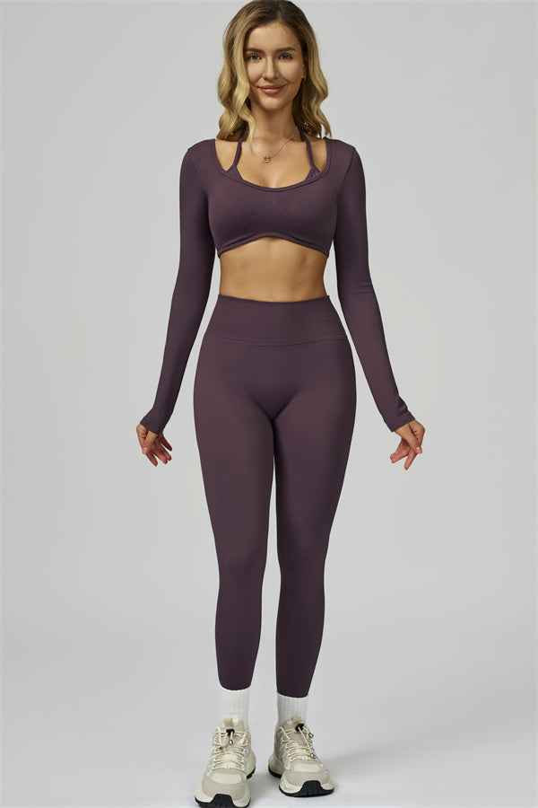 The Prime Long Sleeve Crop Top Leggings 2-Piece Set