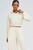 The Svelte UV protection Crop Hoodie Sweatpants 2-Piece Set