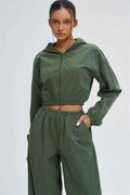 The Svelte UV protection Crop Hoodie Sweatpants 2-Piece Set