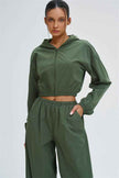 The Svelte UV protection Crop Hoodie Sweatpants 2-Piece Set