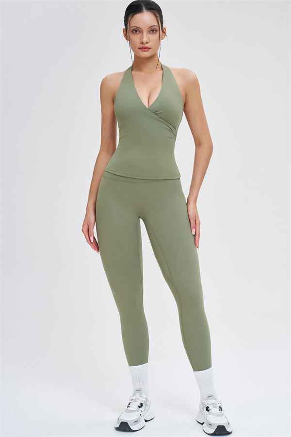 The Stride Crop Top Isabella Leggings 2-Piece Set