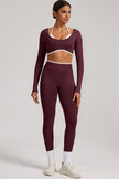 The Elevate Long Sleeve Crop top Leggings 2-Piece Set