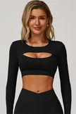 The Lavish Long Sleeve Cut-out Crop Top