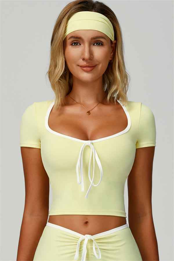 The Skyline Tie Top Flared Leggings 2-Piece Set