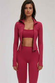 The Kinetic Zip Jacket Sports Bra Leggings 3-Piece Set