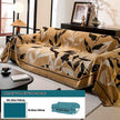 Premium Chenille Fabric Dark Green Couch Cover - All-Season Protector