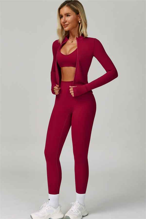 The Seraphine Jacket Sports Bra Leggings 3-Piece Set