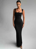 Square Neck Sleeveless Maxi Dress