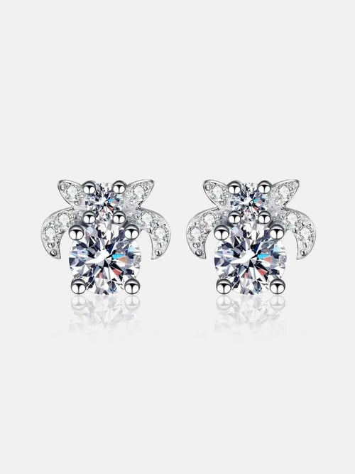 1 Carat Moissanite 925 Sterling Silver Stud Earrings