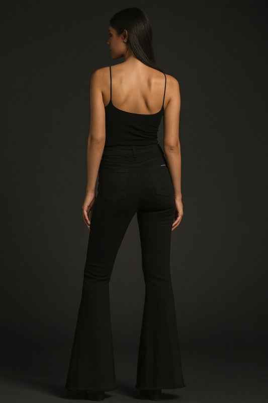 Wild West Studded Cowhide Bell Bottoms