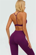 The Lushness Y-Back Sports Bra Flared Leggings 2-Piece Set