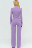 The Twirl Zip Jacket Sports Bra New Straight Leg Pants 3-Piece Set