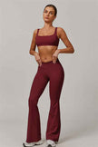 The Halo Sports Bra Flared Leggings 2-Piece Set
