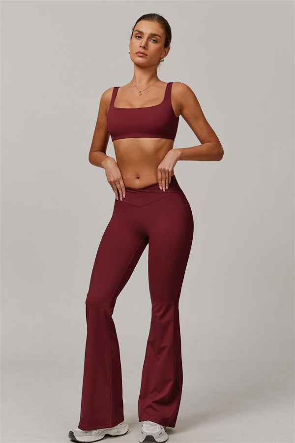 The Halo Sports Bra Flared Leggings 2-Piece Set