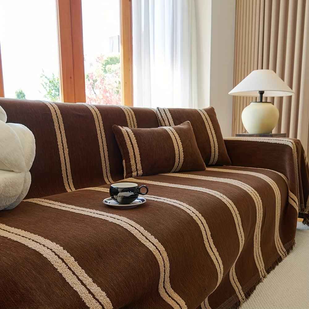 Luxury Anti- Cat Scratch Sofa Cover - Chenille Fabric Couch Protector