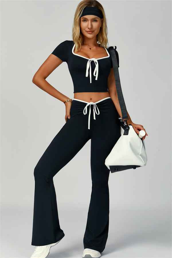 The Skyline Flared Tie Leggings