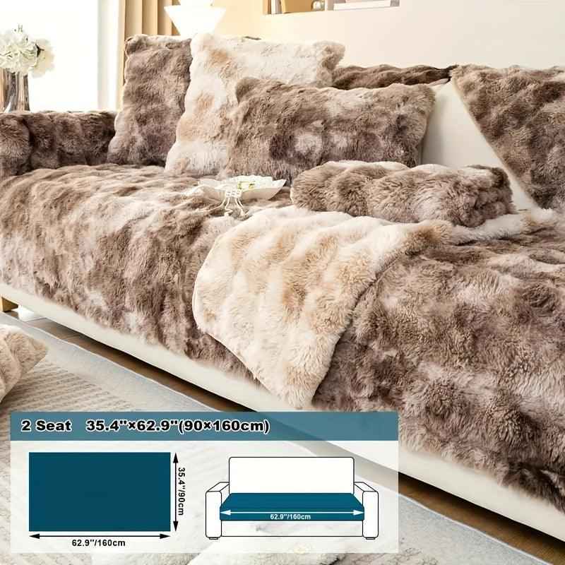 Luxurious Gradient Velvet Sofa Cover