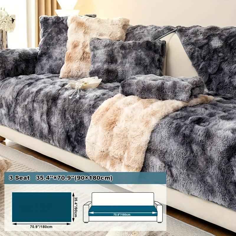 Luxurious Gradient Velvet Sofa Cover