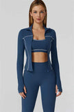 The Venus Zip Top Sports Bra Leggings 3-Piece Set