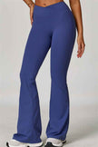 The Lavish Cut-out Crop Top Flared Leggings 2-Piece Set