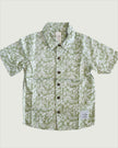 Green Hibiscus Kids Aloha Shirt