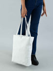 White Leather Shoulder Tote Bag