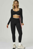 The Prime Line Long Sleeve Crop Top Leggings 2-Piece Set