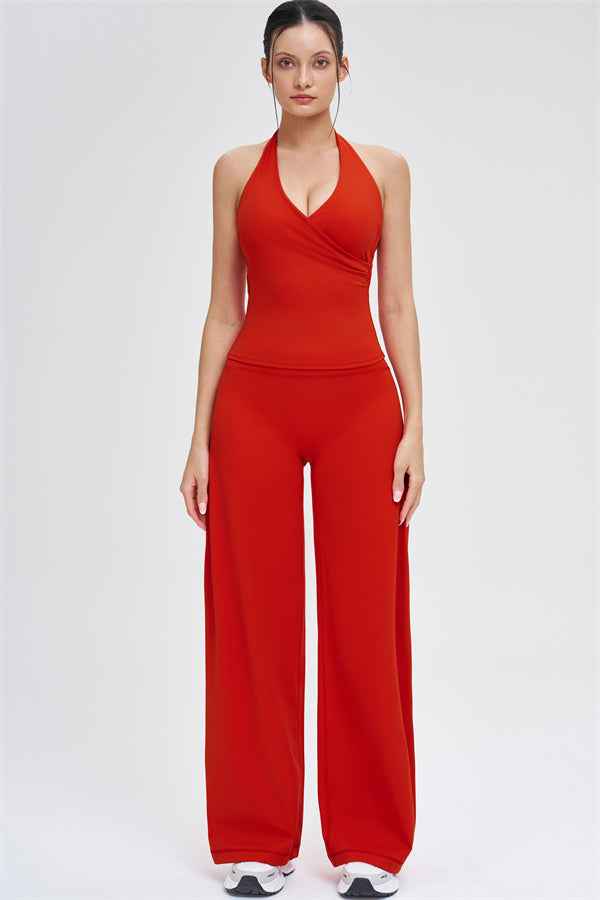The Stride Crop Top Straight Leg Pants 2-Piece Set