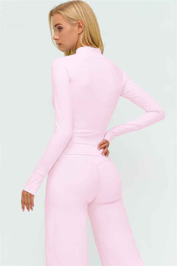 The Twirl Zip Jacket Sports Bra New Straight Leg Pants 3-Piece Set
