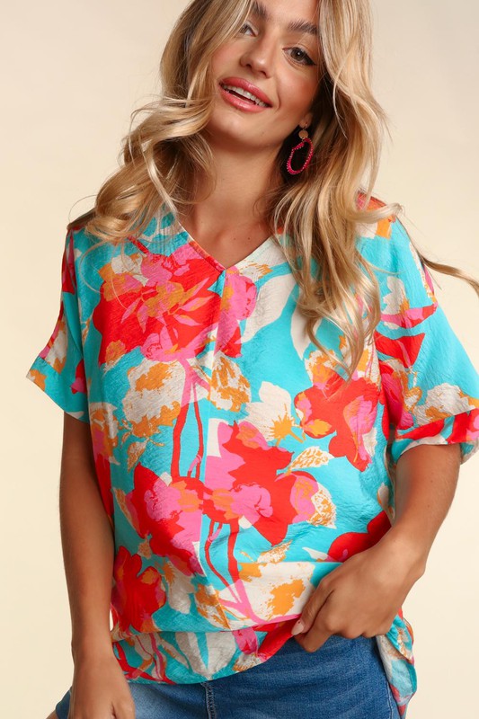 Plus Sized Floral Top - Pikemla