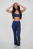 I Live in Luxury Navy Blue Sports Bra