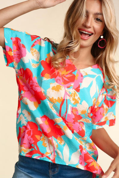 Plus Sized Floral Top - Pikemla