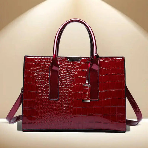 Crocodile Print Women Handbag - Pikemla