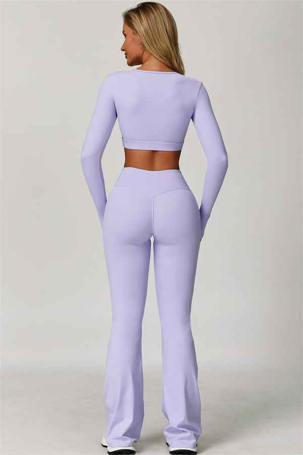 The Lavish Long Sleeve Cut-out Crop Top