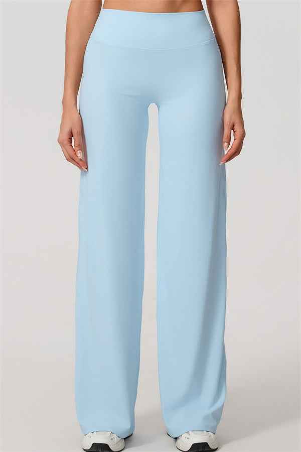 The Nestle Long Sleeve Crop Top Straight Leg Pants 2-Piece Set