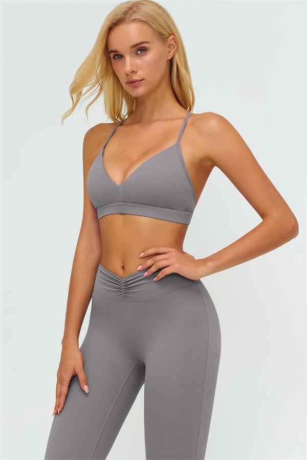 The Lushness Y-Back Sports Bra Flared Leggings 2-Piece Set
