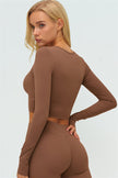 The Lushness Long Sleeve Crop top Leggings 2-Piece Set