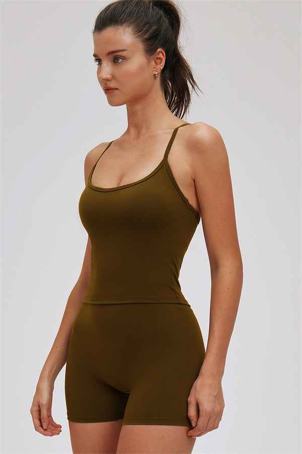 The Svelte Cross Back Tank Top Shorts 2-Piece Set