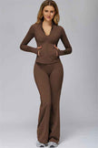 The FlexCore Pure Zip Jacket Flared Leggings 2-Piece Set