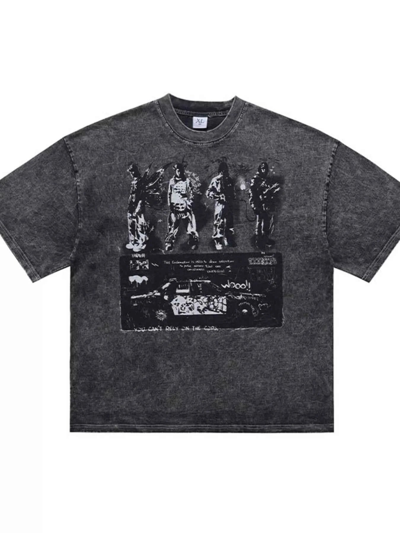 Men's Vintage Graphic Round Neck T-Shirt