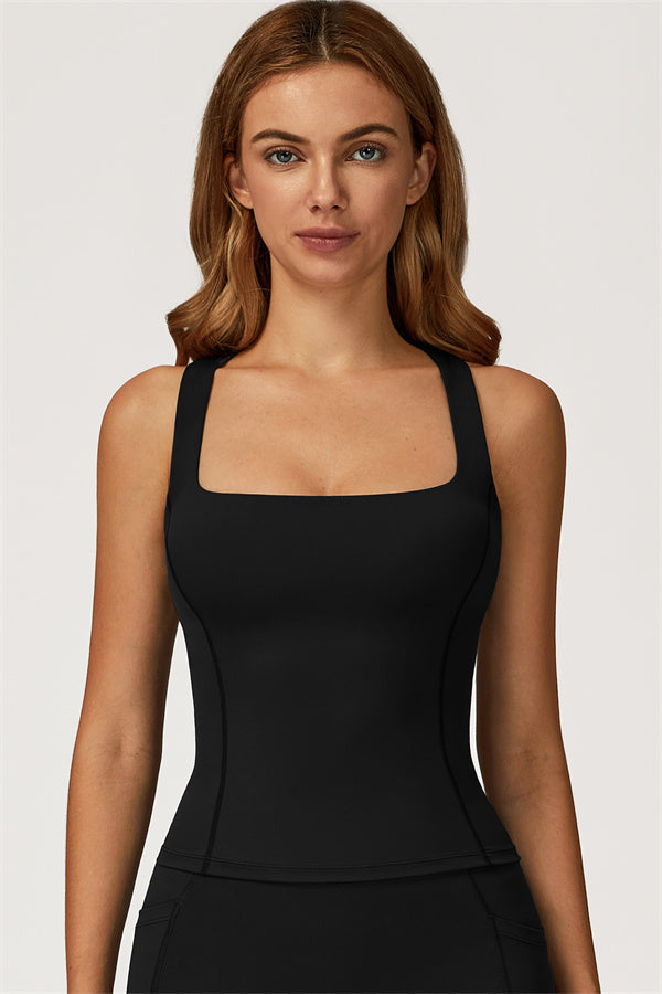 The Glacier Crop Tank Flared Leggings 2-Piece Set