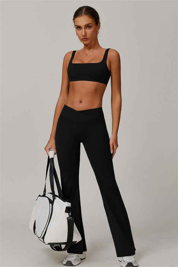 The Halo Sports Bra Flared Leggings 2-Piece Set
